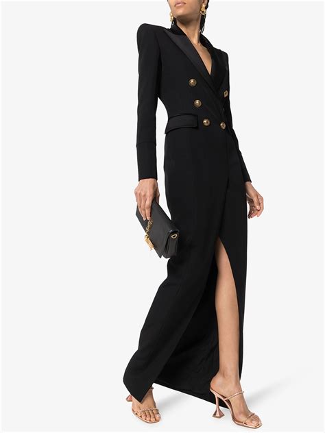 balmain inspired tuxedo dress
